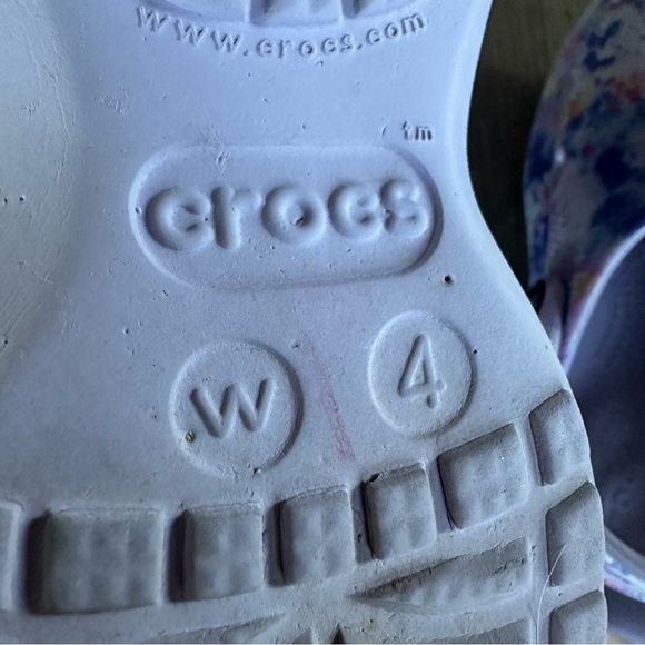 Crocs Classic Platform Slip On Clog Purple Pink Tie Dye - Picture 10 of 10